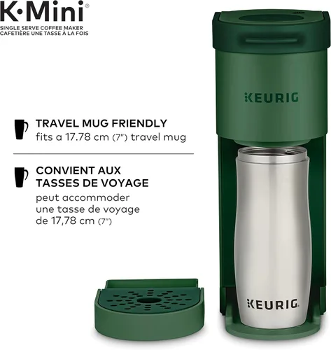 Miniatura 5 de Keurig K-Mini - Cafetera de cápsulas K-Cup de una sola porción, con un diseño ultra elegante, Evergreen