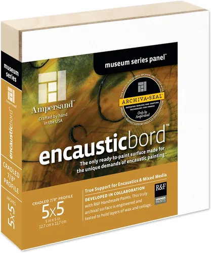Miniatura 27 de Ampersand Art Supply Panel de pintura de madera: Serie Museo Encausticbord, 7/8 pulgadas de profundidad, 8 "x 10" Profundidad de 7/8 pulgadas