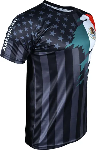 Miniatura 5 de Fury Camiseta de fútbol con la bandera de México y Estados Unidos - Camiseta México Jersey HombreMujerUnisex