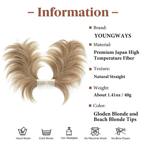 Miniatura 37 de Postizo de Cabello de Moño Desordenado Peine Lateral Clip en Moño de Cabello Postizo para Mujeres Corto Natural Liso Estilos Versátiles Ajustables