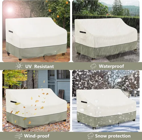 Miniatura 9 de Funda para sofá de 3 plazas para patio de 3 plazas, funda para sofá para exteriores de hasta 79 pulgadas de ancho x 38 pulgadas de profundidad x 35