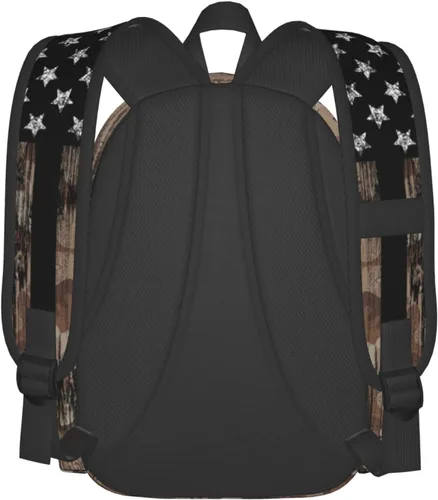 Miniatura 3 de Mochila de camuflaje vintage con bandera americana, bolsas de libros, ligeras, informales, para portátil, mochila de viaje para hombre y mujer