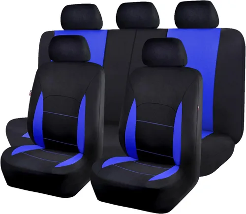 Miniatura 33 de Flying Banner Fundas de asiento de coche, asientos delanteros, asiento trasero, poliéster, protectores de asiento de automóvil, instalaciones Negro