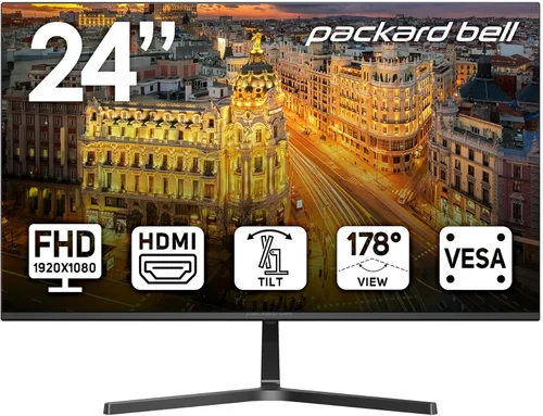 Miniatura 17 de Packard Bell Monitor airFrame FHD de 21 pulgadas, 1920x1080, Ultrawide, compatible con montaje VESA, ajuste de inclinación, HDMI/VGA, bisel delgado