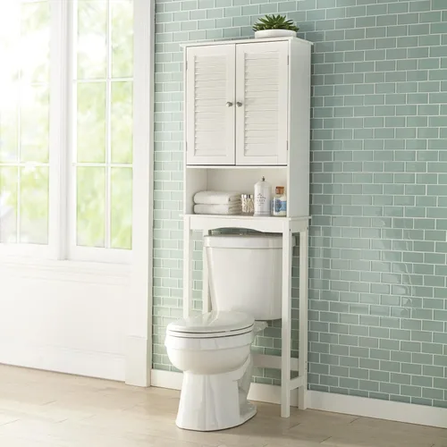 Miniatura 4 de BrylaneHome Mueble corto Louvre con cubículo - Blanco