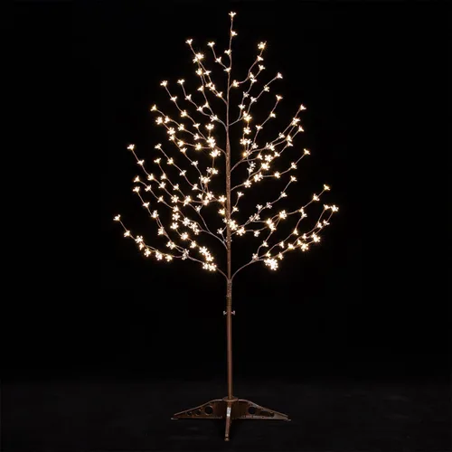 Miniatura 9 de TYBEEU Árbol de cerezo iluminado de 4 pies con 144 luces LED blancas cálidas para decoración de vacaciones, regulable, certificado UL, impermeable