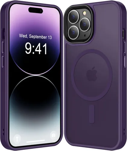 Miniatura 126 de Fuerte magnético para iPhone 11, compatible con Magsafe, [resistente a caídas de 13 pies] Funda trasera translúcida mate con sensación de piel