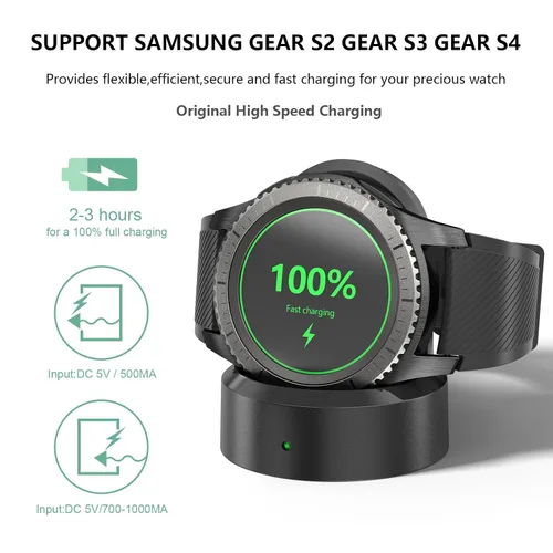 Miniatura 4 de Vanjua Cable de carga para reloj Samsung Gear S3, soporte de carga de repuesto inalámbrico compatible con Samsung Gear Sport, S2, S3 Classic