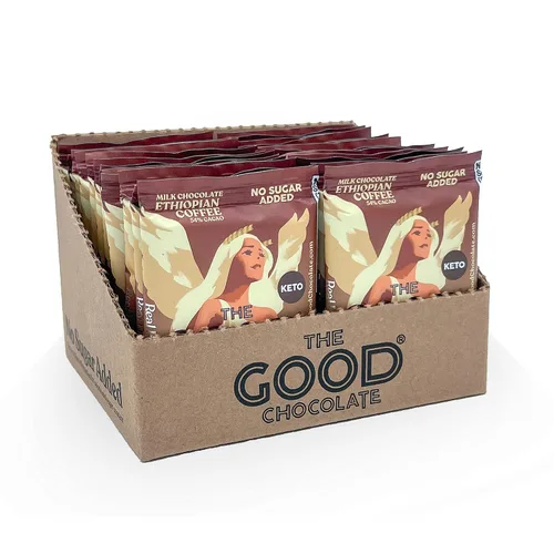 Miniatura 12 de The Good Chocolate - Almendras saladas Keto Chocolate Squares, cero azúcar, aperitivo bajo en carbohidratos netos, calorías más bajas, caramelo