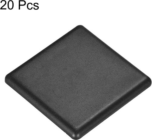 Miniatura 4 de uxcell Tapa de extrusión de aluminio cuadrada de plástico estándar Negro 1.772x1.772 in 20pcs