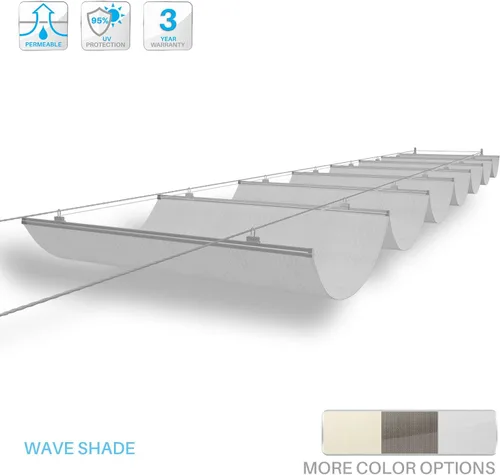 Miniatura 6 de Patio Cubierta de Sombra Retráctil para Pérgola de 3 pies de ancho x 16 pies de largo, Repuesto de Toldo, Fundas de Tela para Pérgolas al Aire Libre