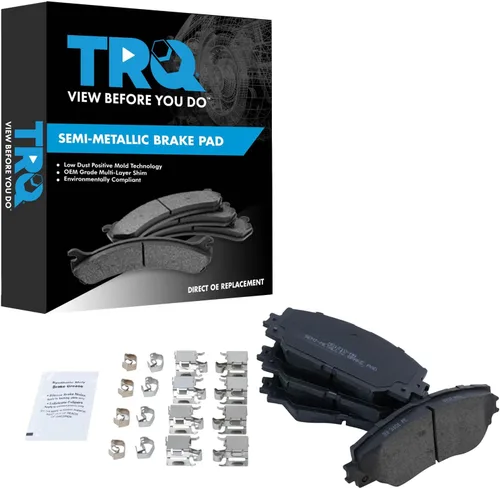Miniatura 148 de TRQ Pastillas de freno delanteras semi metálicas compatibles con Ford Expedition 2018-2021 F-150 2018-2020 Lincoln Navigator 2018-2022