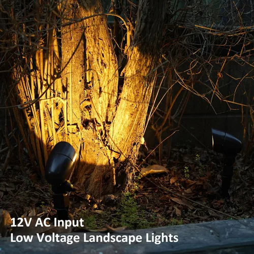 Miniatura 3 de GOODSMANN Kits de reflectores de paisaje de bajo voltaje, 3 W, focos LED para exteriores, 12 V, acabado marrón, 8 unidades, iluminación de paisaje