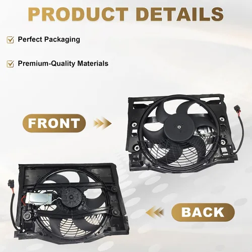 Miniatura 5 de Ensamble de ventilador de refrigeración del radiador PartsFlow para BMW 325Ci/330Ci/320i/325i/325xi/330i/323Ci/323i/328Ci/328i 1999-2006 64546905076
