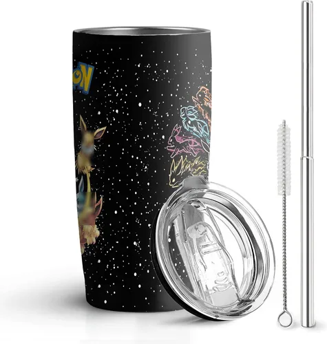 Miniatura 16 de Vaso de 20 oz de acero inoxidable rosa con pajita y tapa, a prueba de fugas, taza de café para viajes, para uso en casa y al aire libre, tazas Ratón