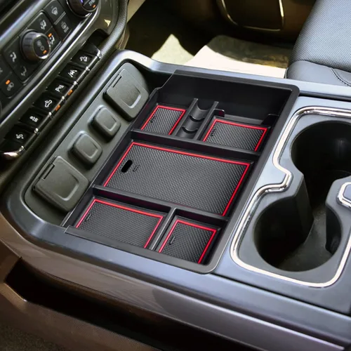 Miniatura 11 de EDBETOS Bandeja Organizadora de Consola Central Compatible con Accesorios Chevy Silverado/GMC Sierra 1500 2014-2018 2015-2019 Silverado/Sierra