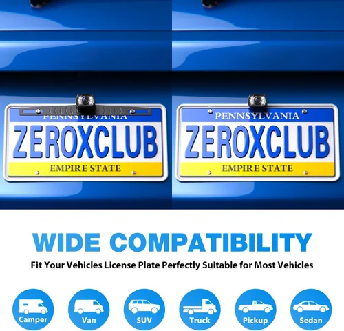 Miniatura 4 de ZEROXCLUB Kit de cámara de respaldo con cable con monitor de 7 pulgadas, pantalla HD 1080P para automóvil, camioneta, SUV, furgoneta, RV, visión