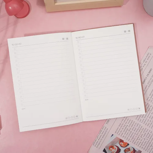 Miniatura 5 de CAGIE Cuaderno de 192 páginas de 5.3 x 7.5 pulgadas, lista de tareas pendientes de cuero, lista de verificación para planes diarios, planificador