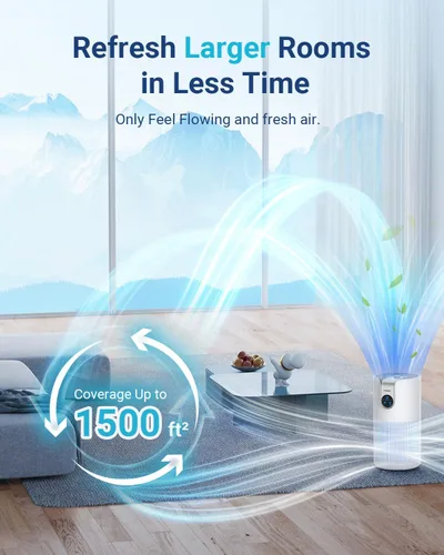 Miniatura 2 de Purificadores de aire para el hogar, habitación grande de hasta 1500 pies cuadrados con aromaterapia, purificador de aire MOOKA HEPA