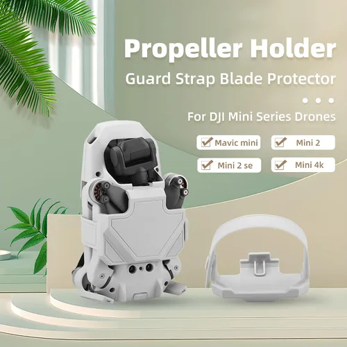 Miniatura 2 de Protector de hélice para DJI Mini 4K/Mini 2 SE/Mini 2/Mavic Mini, protector de hoja de dron de liberación rápida y correa estabilizadora, accesorios
