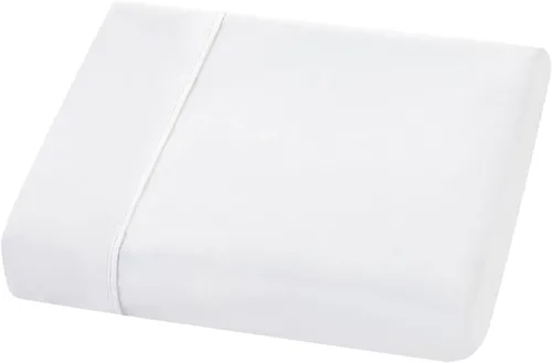 Miniatura 3 de Kingnex Sábana Plana Extragrande King 132x110 para Cama Extra Ancha King o California King Duradera Suave Doble Cepillado Microfibra 1800 Solo Blanco