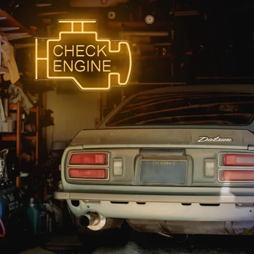 Miniatura 8 de Kavaas Letrero de neón Check Engine, señal LED para decoración de garaje y cuarto de autos Letrero de neón Check Engine para decoración de garaje