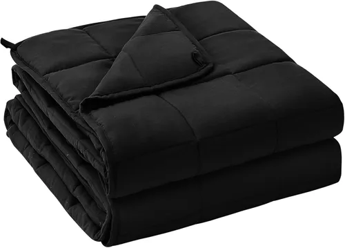 Miniatura 11 de yescool - Manta con peso, 7 libras, fresca, transpirable, con cuentas de cristal prémium, lavable a máquina, para dormir, 60-90 libras, 41 x 60 Gris