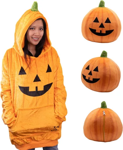 Miniatura 9 de Plushible Manta con Capucha Portátil, Sudadera con Capucha de Gran Tamaño de 2 en 1, Bolsillo de Manga Larga, Regalo Acogedor para las Fiestas, Palta