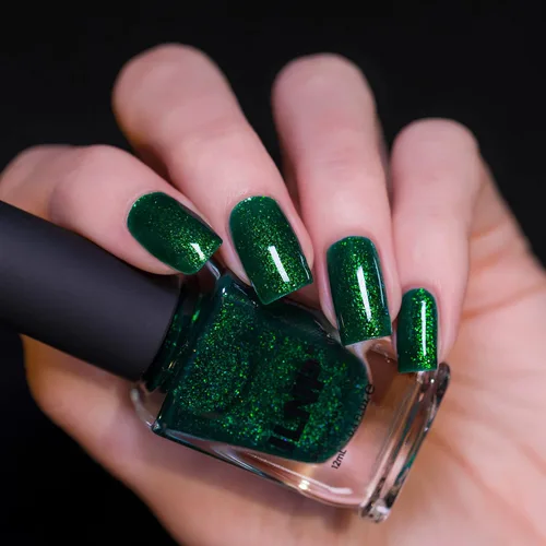 Miniatura 3 de ILNP Good Fortune - Esmalte de uñas verde esmeralda radiante con brillo