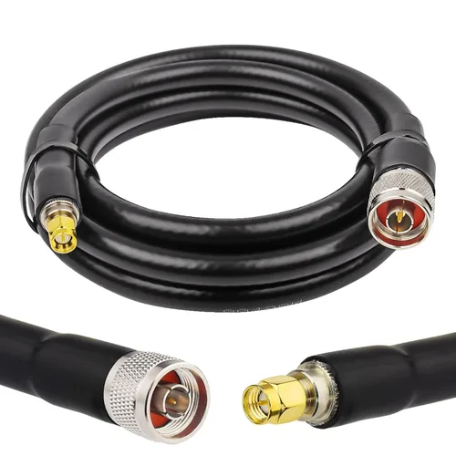 Miniatura 8 de XRDS -RF Cable SMA a N de 2 pies, conector N-macho a SMA-macho Cable de extensión KMR400 de baja pérdida