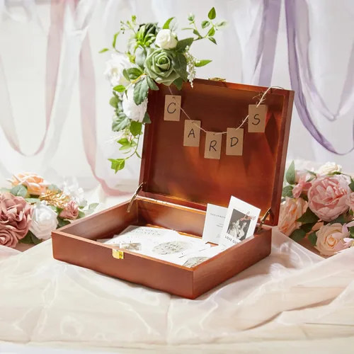 Miniatura 2 de Caja de recuerdo de madera, caja decorativa grande, caja de recuerdos con tapas, caja de recuerdos de boda, caja de joyería, caja de oración, caja