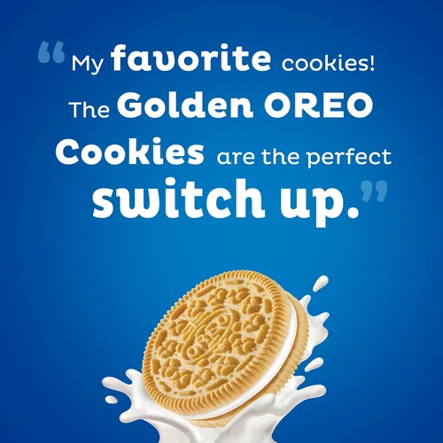 Miniatura 12 de OREO - Galletas de chocolate estilo sándwich doradas, tamaño fiesta, 24.16 onzas.
