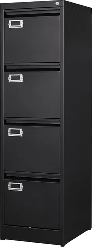 Miniatura 10 de BYNSOE - Archivador de 2 cajones con cerradura, archivador vertical de metal con ruedas, archivador móvil para oficina, hogar