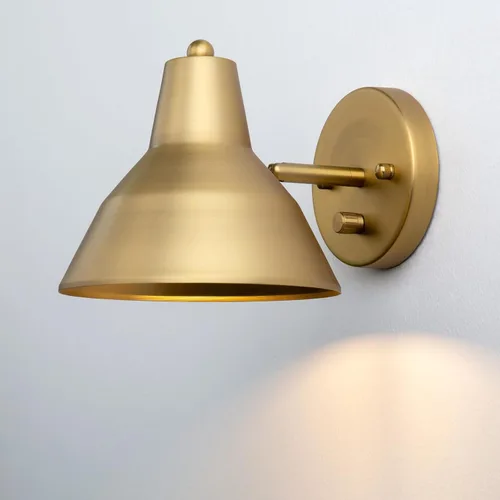 Yosoan Aplique de pared de tocador para interiores con interruptor de atenuación de encendido y apagado, lámpara de metal vintage con 1 luz cableada