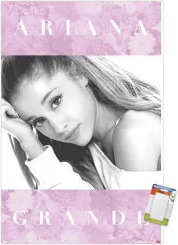 Miniatura 14 de Trends International Ariana Grande - Póster de pared floral, 14.725 x 22.375 pulgadas, versión enmarcada de madera de granero