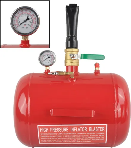 Miniatura 8 de Asentador de talón de neumático de aire de 5 galones, herramienta explosora de 110 PSI para asentar inflador de neumáticos con medidor por GESEXI