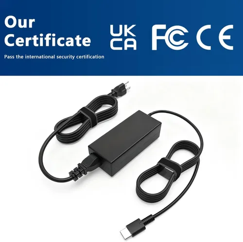 Miniatura 4 de Cargador USB C de 45 W compatible con Acer Chromebook A18-045N1A A16-045N1A N17Q9 N17Q8 N18Q12 N18Q5 N18Q5 N16Q10 N17Q5 N18Q3 N19Q3 Tipo C Cable