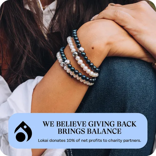 Miniatura 5 de Lokai Pulsera de cuentas de piedras preciosas para mujeres y hombres, colección de piedra y metal, joyería de cristal y piedras preciosas pulsera