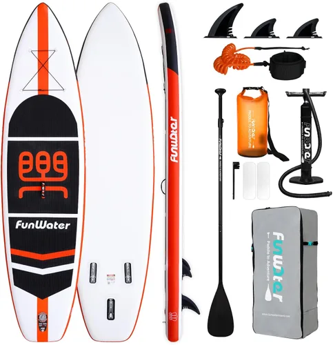 FunWater Tabla de remo inflable ultraligera con accesorios de SUP para adultos y jóvenes de todos los niveles de habilidad