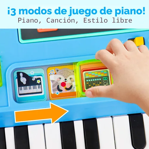 Miniatura 6 de Mesa de actividades de DJ para bebés de 1 a 3 años, piano musical para bebés de 1 año con música y luz, juguete educativo para niños de 6-9-12-18