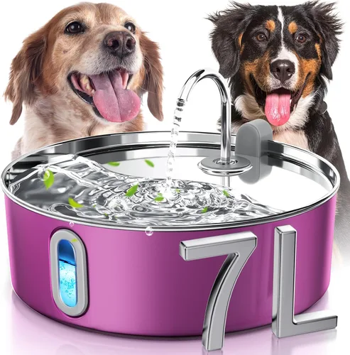 Miniatura 11 de Fuente de Agua de Acero Inoxidable para Perros y Gatos con Cuenco y Filtros de Reemplazo, Ideal para Perros Grandes, Gatos y Hogares con Múltiples