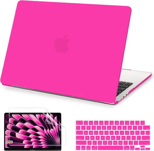 Miniatura 15 de AKIT Funda compatible con MacBook Air de 13 pulgadas M5 2026 2025-2022 M4/M3/M2 A3449 A3240 A3449 A3113 A2681, funda rígida delgada para laptop