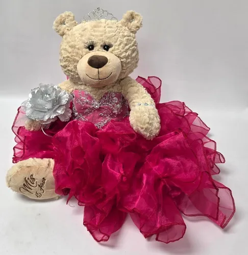 Miniatura 12 de KINNEX COLLECTIONS SINCE 1997 20" Quince Anos Quinceanera Last Doll Osito de peluche con vestido (pieza central) ~ ARC16832-4R (azul bebé)