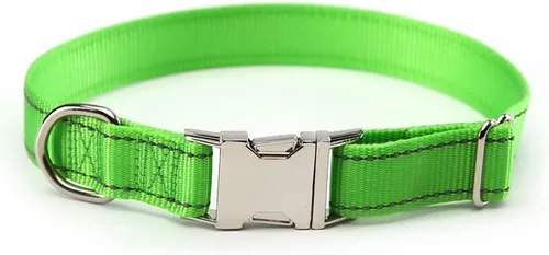 Miniatura 13 de Love Dream Collar reflectante para perro con hebilla de metal, collar de nailon ajustable de seguridad con hebilla de liberación rápida resistente