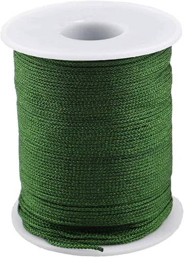 Cuerda de hilo de nailon para jardinería, pulseras trenzadas, manualidades (0.039 in-394 pies, verde militar)