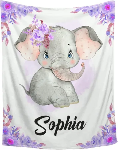 Miniatura 45 de Mantas de bebé personalizadas con diseño de animales, manta personalizada con nombre para niños y niñas, manta de bebé personalizada, regalos