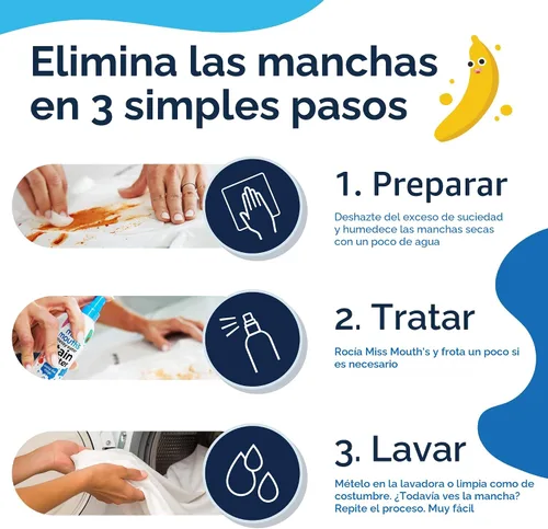 Miniatura 7 de Miss Mouth's Messy Eater Spray para tratar manchas – Removedor de manchas de 4 onzas – Productos esenciales para recién nacidos y bebés – Sin