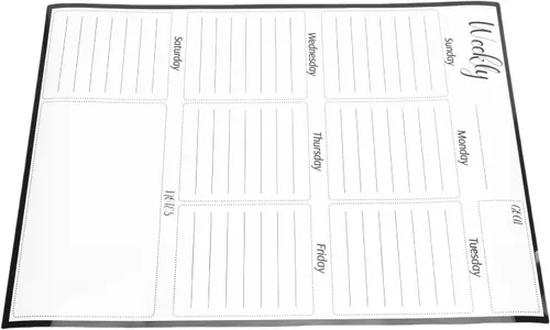 Miniatura 2 de Hyuduo Magnet Planner, Weekly Dry Erase Board for Fridge with Powerful Magnet, Erasable Reusable Vertical Layout PET Material, for Family Meal