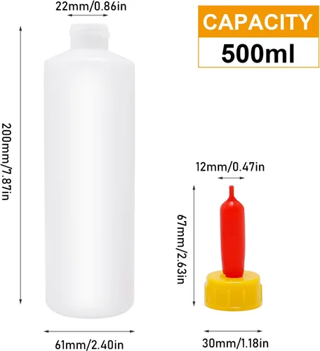 Miniatura 2 de Paquete de 5 biberones de 16.9 fl oz de boca pequeña para ganado con 10 tetinas de silicona suave para corderos, cabras y terneros, kit esencial