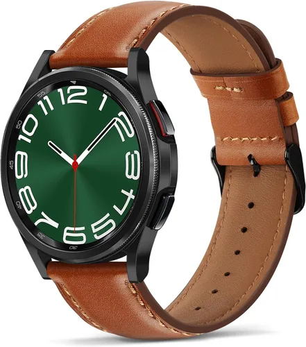Miniatura 15 de Tasikar Bandas de Cuero Compatibles con Samsung Galaxy Watch 47mm 7/6/5/4 Banda/Watch 6 Classic 43mm 47mm/Watch 5 Pro Banda, Correa de Cuero Genuina